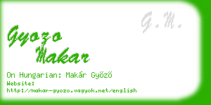 gyozo makar business card